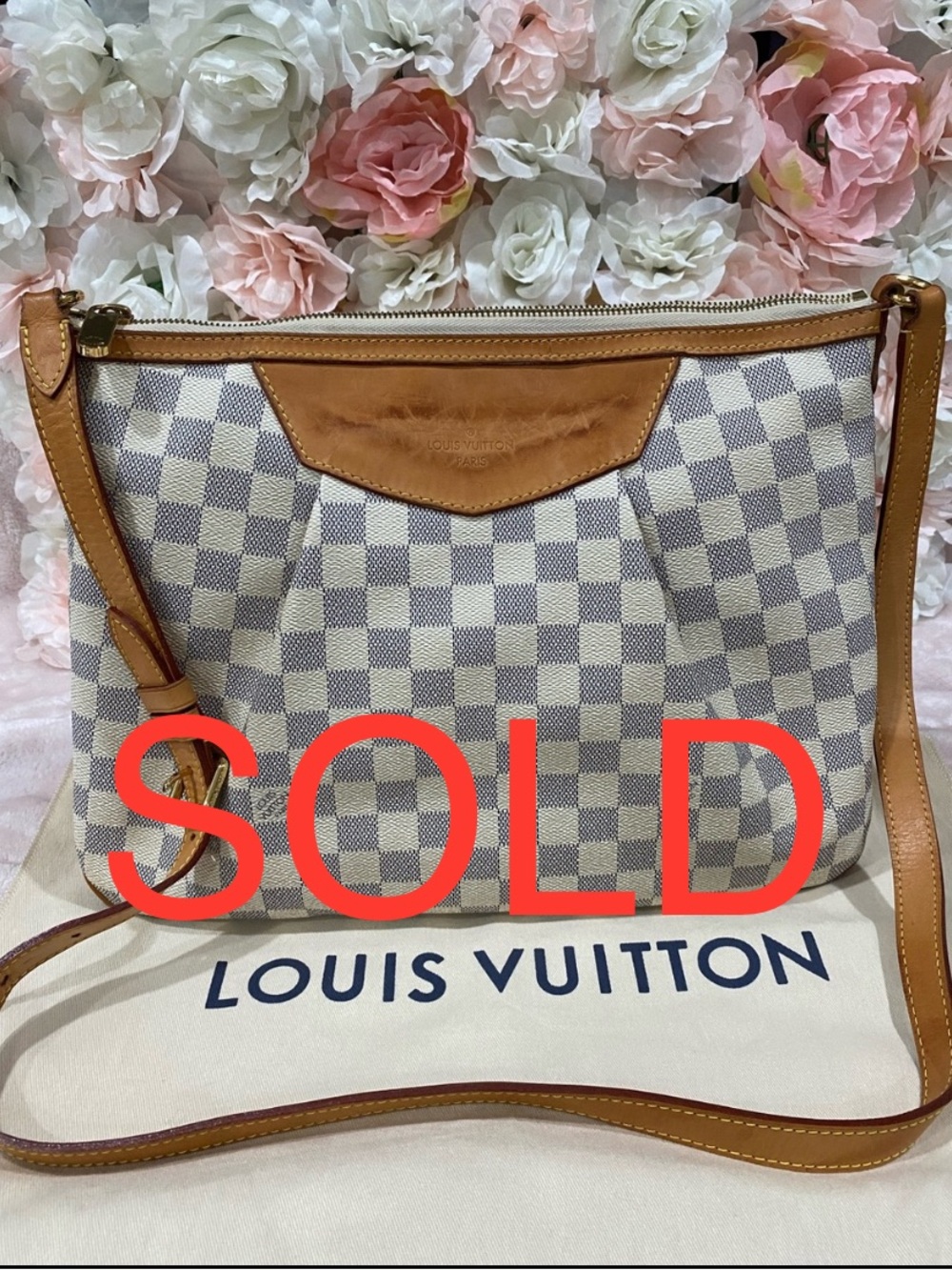 ***SOLD***Louis Vuitton Damier Azur Siracusa PM